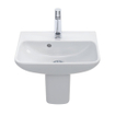 Duravit ME by Starck lave-mains 45x32cm avec 1 trou de robinet avec trop-plein avec WonderGliss blanc SW84162