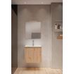 Adema Cadence Meuble sous-lavabo - 60x55x40cm - peu profond - 2 portes - sans poignées - chêne rustique SW1475753