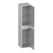 BRAUER Joy Wavy Armoire haute - 160x35x35cm - 1 porte - ouvrant à gauche ou à droite - sans poignées - blanc mat SW1201327
