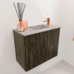 Mondiaz JOYA-DLUX 50cm toiletmeubel - kleur Shadow - Wastafel FAYE positie Rechts 1 kraangat kleur Glace. SW1422729
