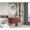 Saniclass Terra vasque pour meuble de salle de bains - 101x46x1.2cm - coins arrondis - 1 vasque - 1 trou de robinet - solid surface - blanc mat SW1418389