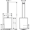 Hansgrohe WallStoris closetborstelhouder 10x34.1x11.2cm Wit mat SW651596