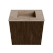 Mondiaz JOYA-DLUX Meuble de toilette 40cm - couleur Walnut - Vasque FAYE position Milieu Sans trou de robinet couleur Saba SW1424627