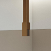 FortiFura Galeria inloopdouche - 120x200cm - rookglas - plafondarm - geborsteld koper SW957408