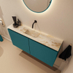 MONDIAZ TURE-DLUX Meuble toilette - 100cm - Smag - EDEN - vasque Frappe - position centrale - sans trou de robinet SW1102994