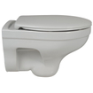 Plieger Basic Toiletset Rimfree - réservoir encastré UP320 - WC suspendu - sans rebord - abattant - softclose - plaque de commande blanche - boutons ronds - blanc SW1222515