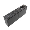 MONDIAZ TURE-DLUX Meuble toilette - 120cm - Dark Grey - EDEN - vasque Lava - position droite - 1 trou de robinet SW1103768