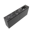 MONDIAZ TURE-DLUX meuble WC 120 cm Dark Grey. EDEN lavabo Lava position droite. Avec 1 trou de robinet. SW1103768