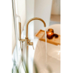 Fortifura Calvi Robinet baignoire sur pied 107.8cm avec douchette Laiton brossé SW720550