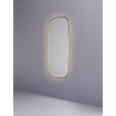 Hotbath &MORE Miroir dans un cadre en aluminium / contour incl. LED direct & indirect. chauffage de miroir. changement de couleur. dimmable. sans points lumineux. avec télécommande BBP Laiton brossé PVD SW1246857