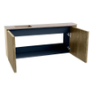 Mondiaz JOYA-DLUX Meuble de salle de bains 101.6cm - arrondi droit couleur Dusk - Vasque FAYE position Gauche 1 trou de robinet couleur Saba SW1426095