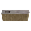 Mondiaz JOYA-DLUX 111.6cm toiletmeubel - ronding rechts kleur Dusk - Wastafel FAYE positie Links Zonder kraangat kleur Oza. SW1426028