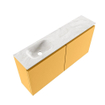 MONDIAZ TURE-DLUX meuble WC 100 cm Ocher. EDEN lavabo Ostra position gauche. Sans trou de robinet. SW1104955