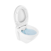 QeramiQ Cetus Confort WC suspendu - 52x36x43.5cm - sans bride - rehaussé de 6cm - abattant à fermeture douce et à démontage rapide - blanc brillant SW1237965