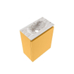 MONDIAZ TURE-DLUX meuble WC 40 cm Ocher. EDEN lavabo Glace position milieu. Sans trou de robinet. SW1103394