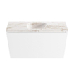 MONDIAZ TURE-DLUX Meuble WC 80cm Talc. EDEN lavabo Frappe position milieu. Sans trou de robinet. SW1102593
