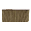 Mondiaz JOYA-DLUX 91.6cm meuble de salle de bains - arrondi droit couleur Dusk - Vasque FAYE position Gauche 1 trou de robinet couleur Arena. SW1425773