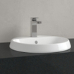 Villeroy & boch architectura lavabo à encastrer 45x45x17cm rond 1 trou pour robinet sans trou de trop-plein blanc alpin gloss ceramic+ SW762383