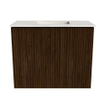 Mondiaz JOYA-DLUX Meuble de toilette 50cm - couleur Walnut - Vasque FAYE position Milieu Sans trou de robinet couleur Ostra. SW1422564