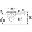 Duravit D-code wandcloset 70cm met spoelrand diepspoel wit 0295863