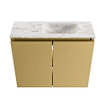 MONDIAZ TURE-DLUX 60cm toiletmeubel Oro. EDEN wastafel Glace positie rechts. Met 1 kraangat. SW1103430