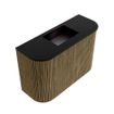 Mondiaz JOYA 63.2cm meuble de toilette - arrondis gauche et droite couleur Dusk - Vasque FAYE position Milieu Sans trou de robinet couleur Urban SW1421682