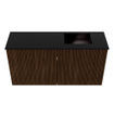 Mondiaz JOYA 80cm toiletmeubel - kleur Walnut - Wastafel FAYE positie Rechts Zonder kraangat kleur Urban. SW1421340