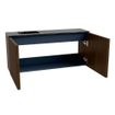 Mondiaz JOYA-DLUX 90cm meuble de salle de bains WC - couleur Walnut - Vasque FAYE position Gauche 1 trou de robinet couleur Lava. SW1422429