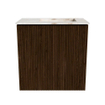 Mondiaz JOYA-DLUX Meuble de toilette 40cm - couleur Walnut - Vasque FAYE position Droite 1 trou de robinet couleur Frappe SW1422248