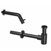 INK 3B Kit robinet lave-mains - robinet lave-mains mural - siphon design - noir mat SW450965