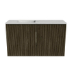 Mondiaz JOYA-DLUX 70cm toiletmeubel - kleur Shadow - Wastafel FAYE positie Links Zonder kraangat kleur Opalo. SW1422902