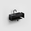 Clou Mini Wash Me Open Kast - 53x19x17.5cm - links - met handdoekhouder - zwart SW928523