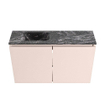 MONDIAZ TURE-DLUX Meuble WC 80 cm Rosee. Lavabo EDEN Lava position gauche. Avec 1 trou de robinet. SW1104010