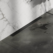 Brauer Caniveau de douche 70x7.5cm avec grille multi-usages et bride inox pour montage mural Noir mat SW771577