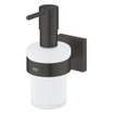 GROHE Start Cube QuickFix Zeepdispenser - 160ml - met houder - mat glas - matte black SW1126274