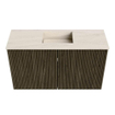 Mondiaz JOYA-DLUX 70cm meuble de toilette - couleur Shadow - Vasque FAYE position Milieu Sans trou de robinet couleur Meli. SW1424870