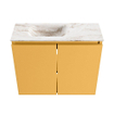 MONDIAZ TURE-DLUX Meuble de toilettes 60cm Ocher. EDEN vasque Frappe position gauche. Avec 1 trou de robinet. SW1102858