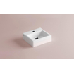 Clou Flush 1 lave-mains - 28x27x9cm - avec trou de robinet - avec bonde de vidage - céramique Blanc SW9324