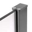 Fortifura Galeria Paroi de douche à l'italienne - 110x200cm - paroi en verre arrondie - gauche - verre mat - barre de fixation murale - gunmetal brossé PVD SW1420715