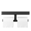 Tiger Carv Porte-rouleau de toilette - double - avec tablette - noir SW771744