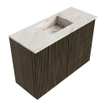 Mondiaz JOYA-DLUX 60cm toiletmeubel - kleur Shadow - Wastafel FAYE positie Midden 1 kraangat kleur Frappe. SW1422646