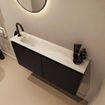 MONDIAZ TURE-DLUX Meuble toilette - 100cm - Urban - EDEN - vasque Ostra - position gauche - 1 trou de robinet SW1104681