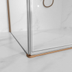 FugaFlow Eccelente Cabine de douche en verre - 90x120x200 - Profil en verre de sécurité - anti-calcaire - Cuivre brossé PVD (Cuivre) SW1451296