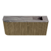 Mondiaz JOYA-DLUX 101.6cm toiletmeubel - ronding links kleur Dusk - Wastafel FAYE positie Rechts Zonder kraangat kleur Sombra. SW1426169