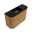 Mondiaz JOYA Meuble de toilette 63,2cm - arrondi gauche et droite couleur Oak - Vasque FAYE position Milieu Sans trou de robinet couleur Urban SW1421247
