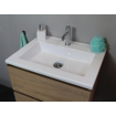 Basic Bella Meuble avec lavabo acrylique 60x55x46cm 1 trou de robinet Chêne SW398054