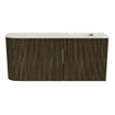 Mondiaz JOYA-DLUX 91.6cm toiletmeubel - ronding links kleur Shadow - Wastafel FAYE positie Rechts 1 kraangat kleur Ostra. SW1423034