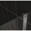 Wiesbaden Slim paroi de douche à l'italienne 110x200cm verre nano 8mm partiellement verre fumé mat acier brossé SW443813