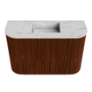 Mondiaz JOYA-DLUX 63.2cm toiletmeubel - ronding links en rechts kleur Ruby - Wastafel FAYE positie Midden Zonder kraangat kleur Opalo. SW1423758