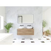 HR Matrix 3d meuble de salle de bain 120cm 1 tiroir sans poignée avec poignée strip en coloris chêne français avec top chêne français SW857124